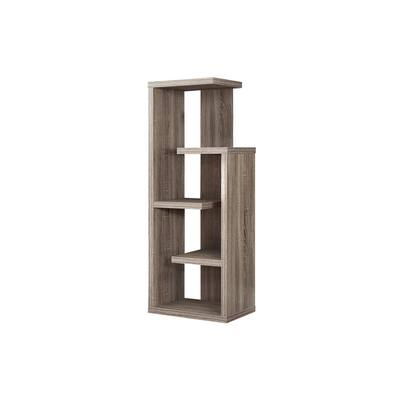 Modern Contemporary 48"h 4 Tier Bookshelf, Brown Laminate Bookcase Etagere, for Living Room, Entryway, Office Bedroom