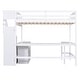 preview thumbnail 8 of 16, White Full Pine Wood Loft Bed with L-Shaped Desk