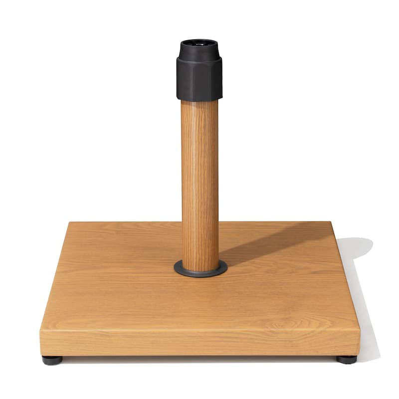45LBS Outdoor Patio Square Concrete Market Umbrella Base Stand - TeakColor