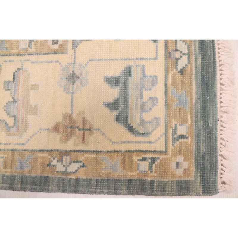 ECARPETGALLERY Hand-knotted Modern Oushak Teal Wool Rug - 9'0 x 11'10