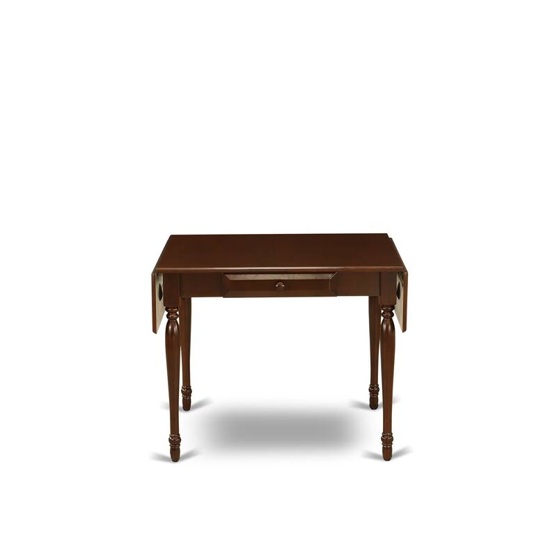 East West Furniture Dining Table Set Contains a Rectangle Kitchen Table and Parson Chairs, Mahogany (Pieces Options)
