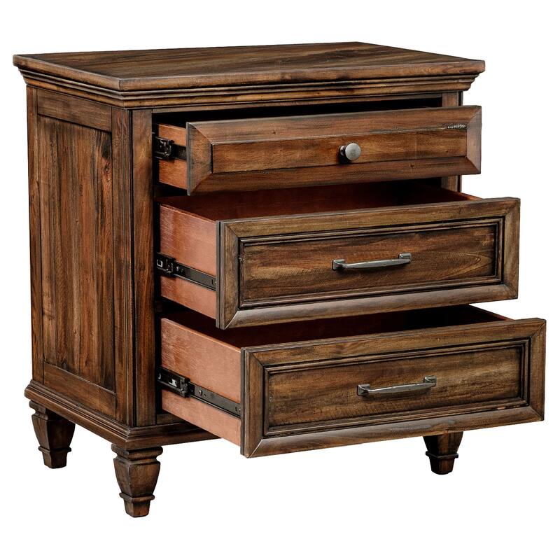 Avenue Farmhouse 3-drawer Bedroom Nightstand