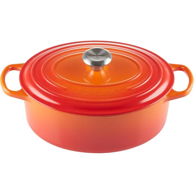 Le Creuset 5 qt. Enameled Cast Iron Signature Oval Casserole, Flame