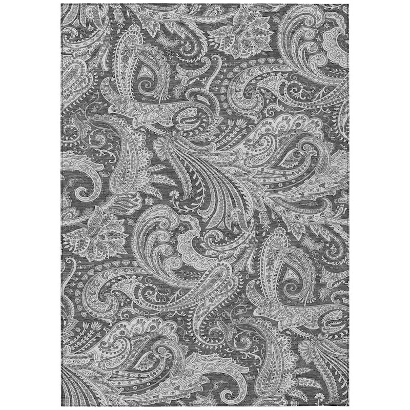 Machine Washable Indoor/ Outdoor Chantille Traditional Paisley Rug