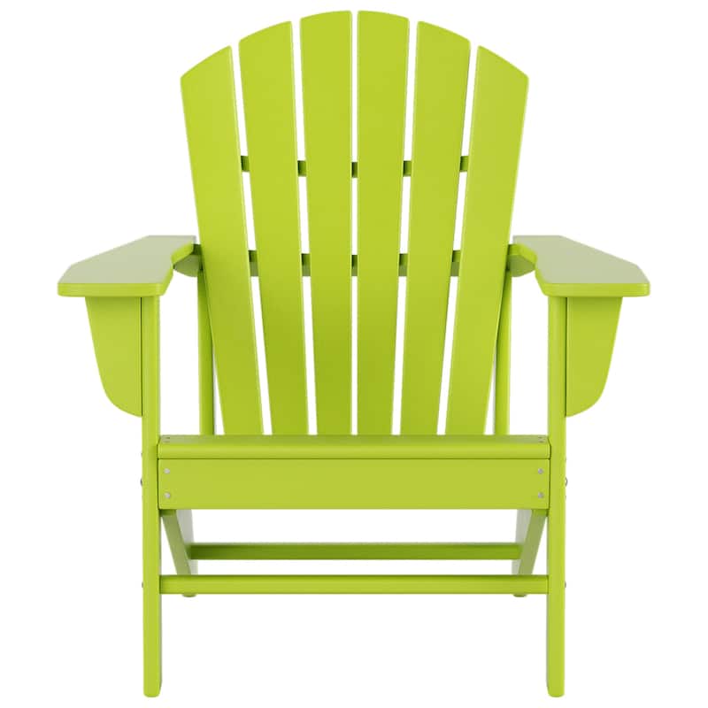 Altura Outdoor Eco-Friendly All Weather Adirondack Chair with Ottoman and Side Table (3-Piece Set)