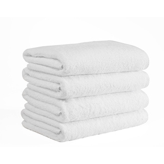 CTT Arsenal %100 Turkish Cotton White Bath Towel Set of 4 - 27" x 54"