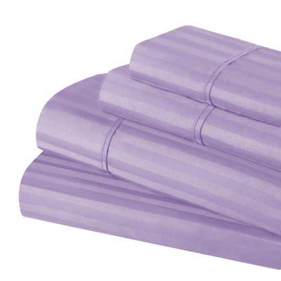 Superior Egyptian Cotton 300 Thread Count Stripe Deep Pocket Bed Sheet Set