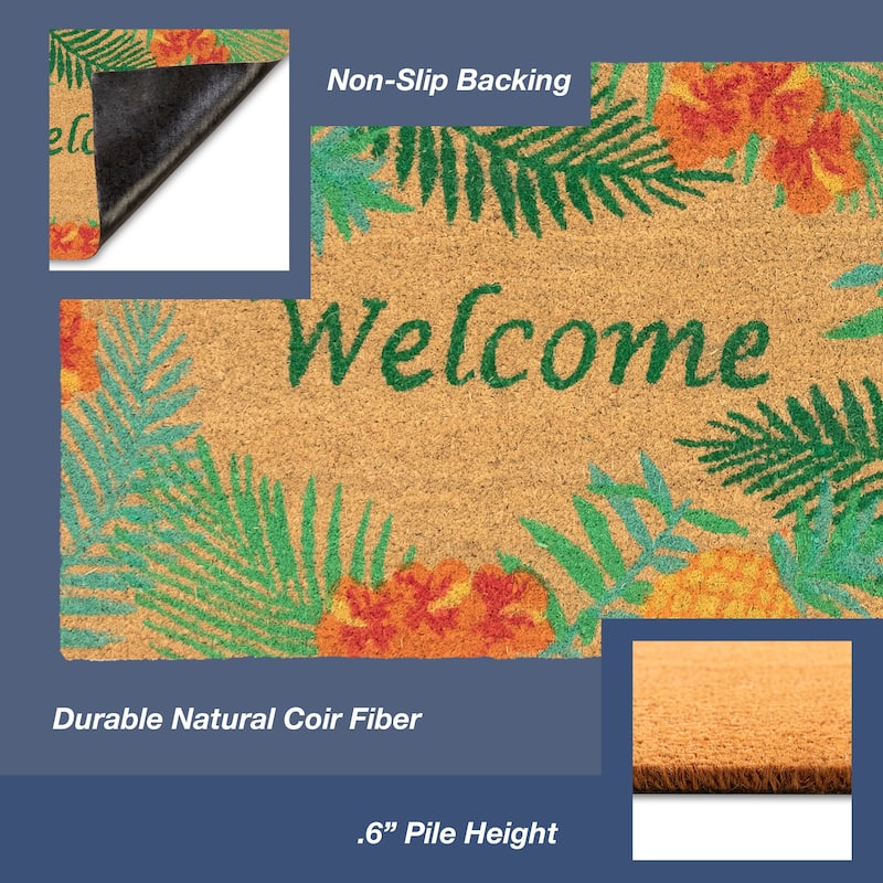 Liora Manne Island Greetings Coir Welcome Door Mat