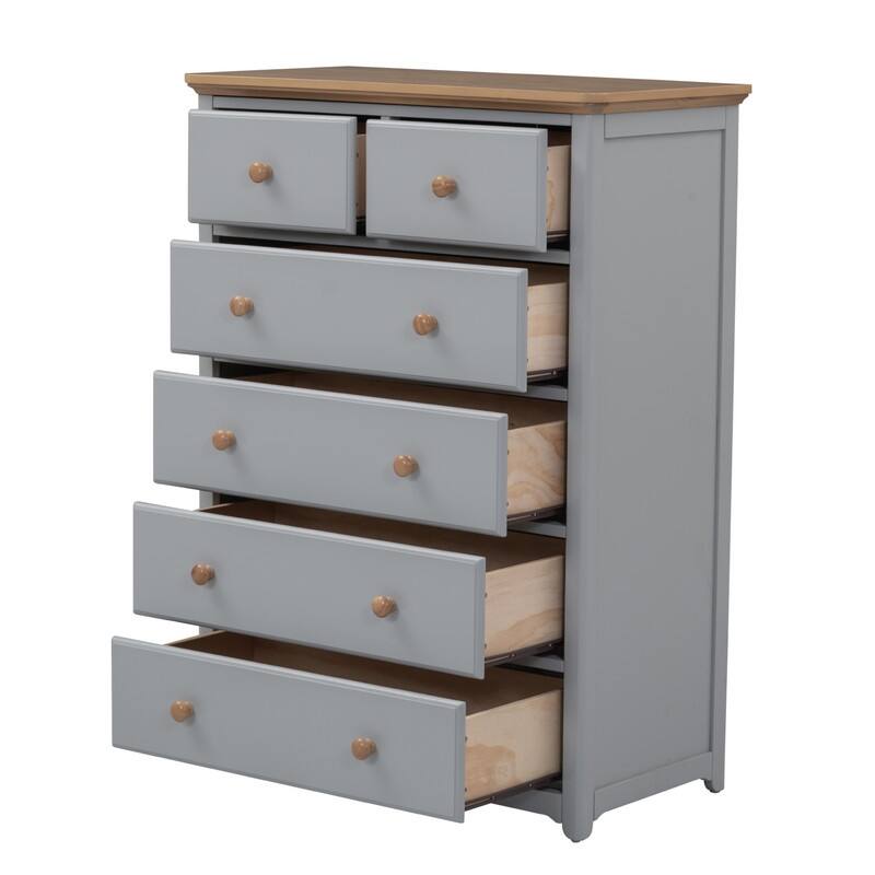 3-Pieces/1-Piece Bedroom Sets Full/Queen Size Platform Bed with Nightstand(USB Charging Ports) and 6-Drawer Storage Chest