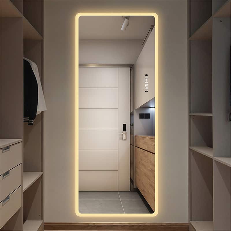 Free Standing Mirror In Living Room - Clear