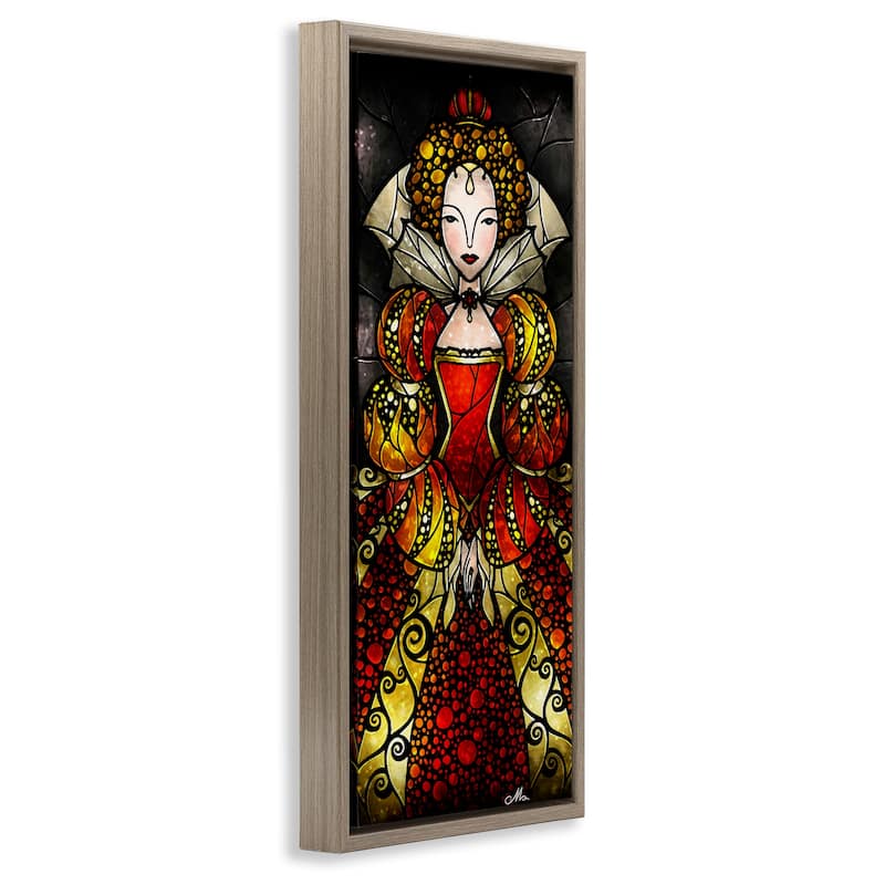 Stupell Royal Elizabeth I Portrait Framed Floater Canvas Wall Art Design By Mandie Manzano