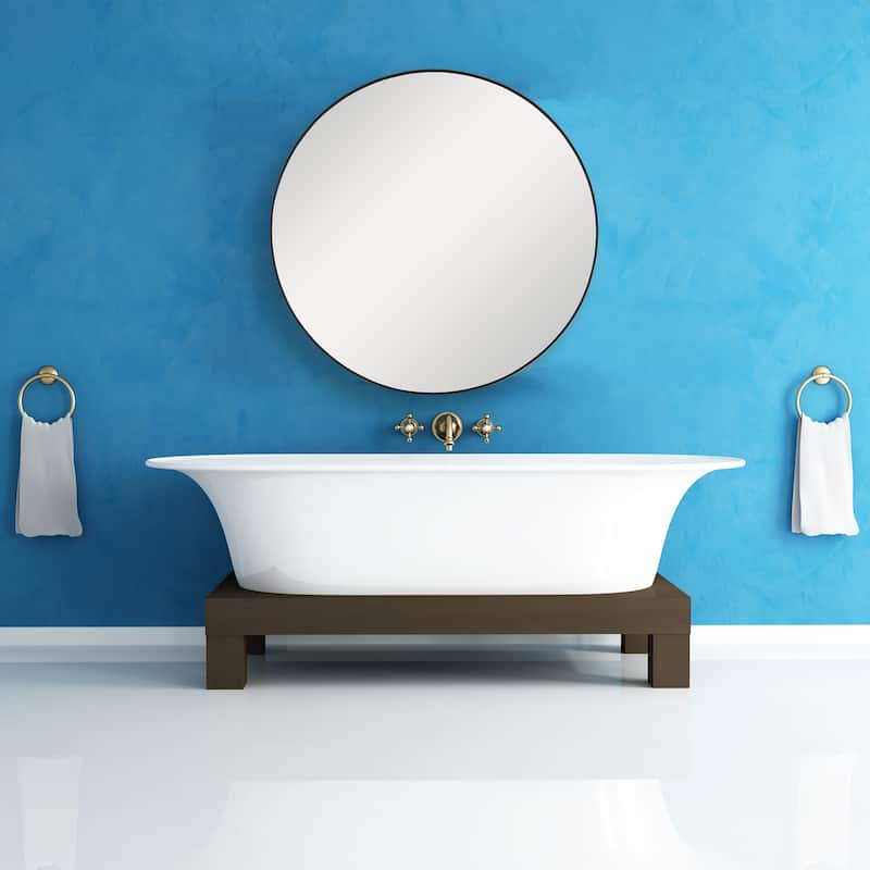 Copper Grove Aluminum Thin-framed Round Mirror