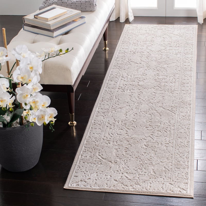 SAFAVIEH Reflection Gyda Modern Oriental Rug - 2'3" x 8' Runner - Creme/Ivory - Runner