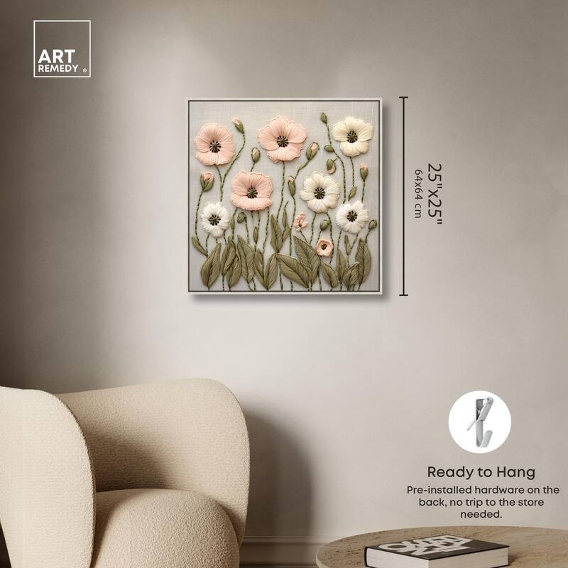 Stitched Serenity I Canvas by Art Remedy