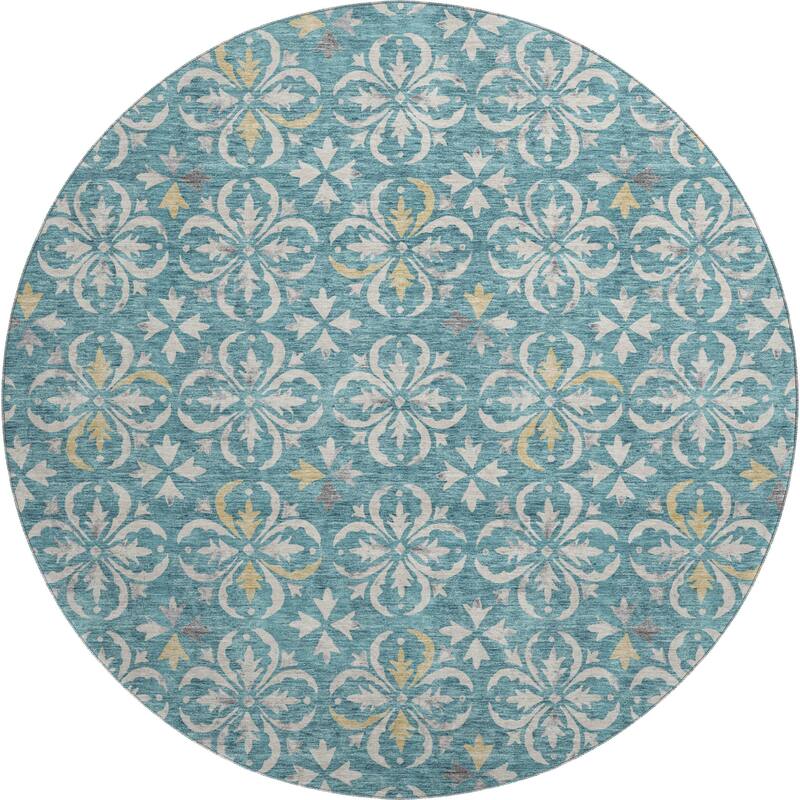 Premium Washable Super Soft Transitional Medallions Mayfield Rug