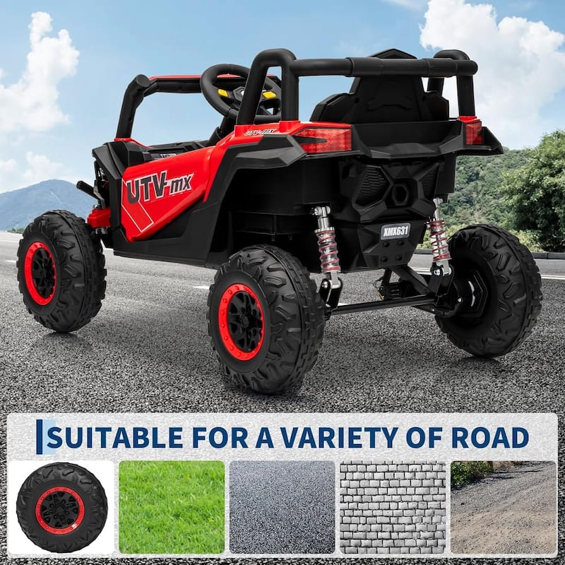 12V Kids Ride On Car,UTV Truck with Remote Control,Electric Vehicle with 4 Spring Suspension