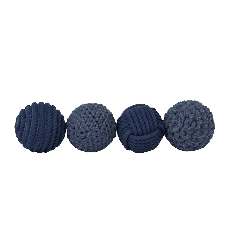 Jute Coastal Orbs & Vase Filler (Set of 4) - S/4 4"W, 4"H
