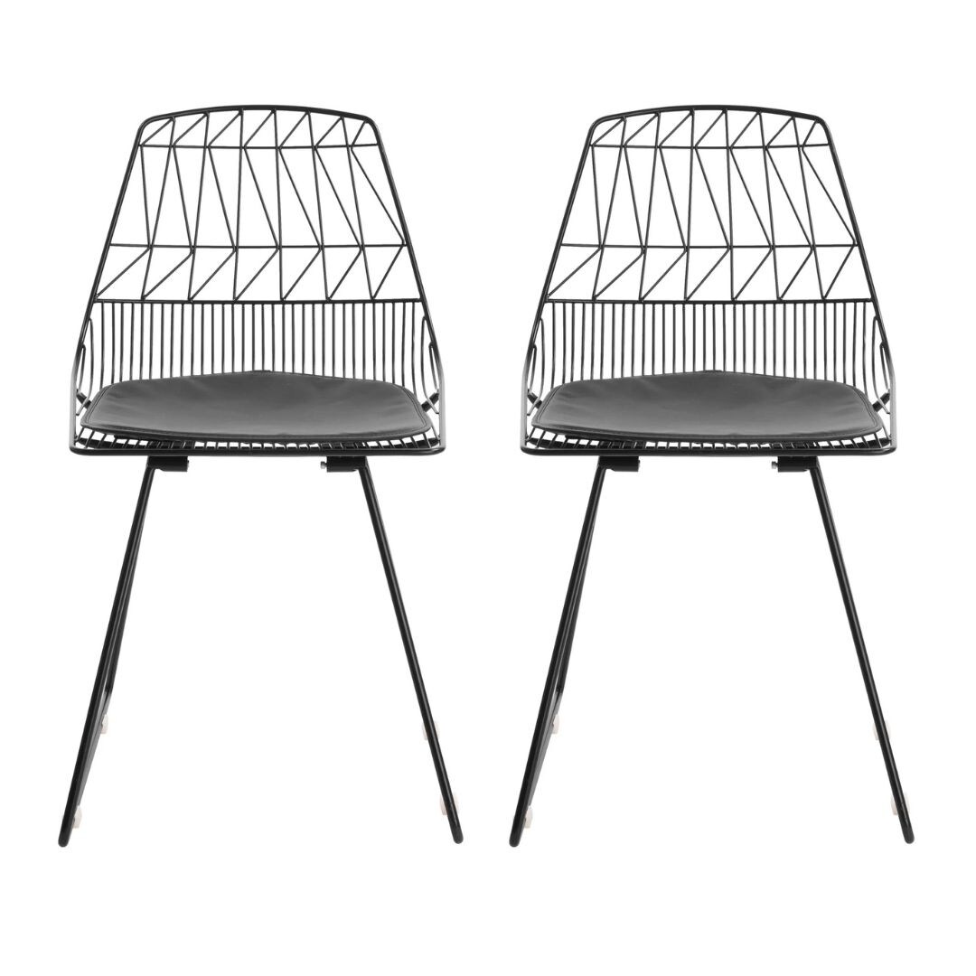 Metal wire dining 2025 chairs