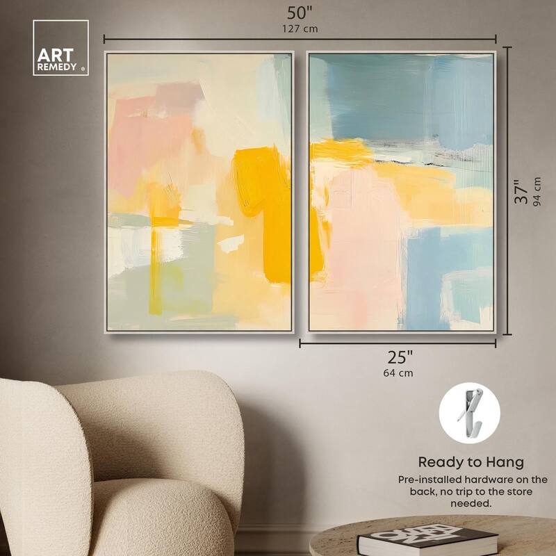 Ocean of Suns II Canvas Set of 2 by Art Remedy