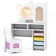 preview thumbnail 22 of 20, Costway Kids Vanity with Lights with 5 Drawers & 2 Compartments, - See Details