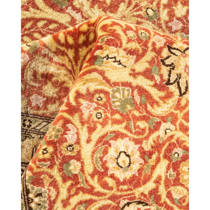 Overton Hand Knotted Wool Traditional Oriental Pink Area Rug - 8' x 10'