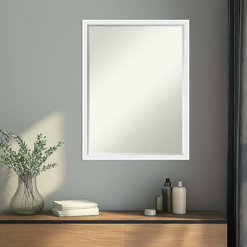 Incline Half-Inch-Bevel Wood Framed Wall Mirror