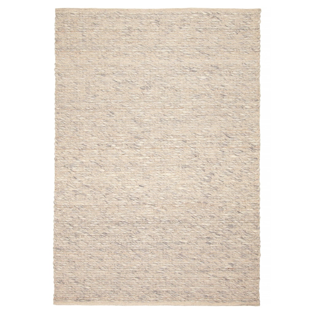 ECARPETGALLERY Braid weave Sienna Grey Wool Rug - 5'4 x 7'7