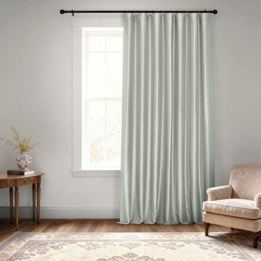 Exclusive Fabrics Blackout Extra Wide Faux Dupioni Curtain (1 Panel)