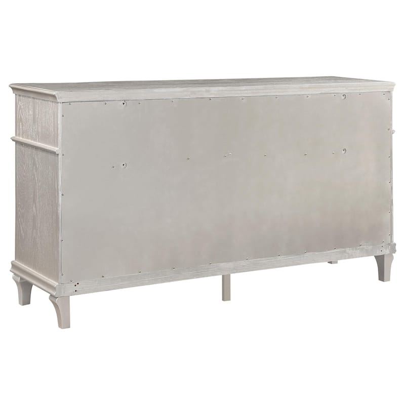 Evangeline Modern Classic Wood 9-drawer Bedroom Dresser Silver Oak