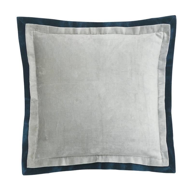 Sancia Silver Moss Velvet Throw Pillow