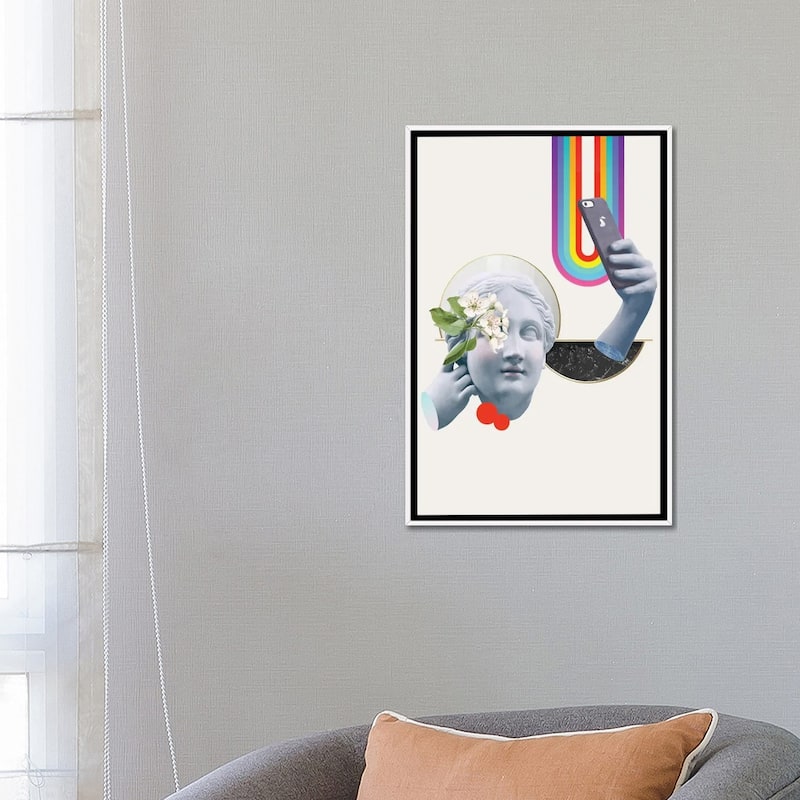 iCanvas quot Greek Goddess Rainbow Selfie By Pear iPhone quot by 83 Oranges