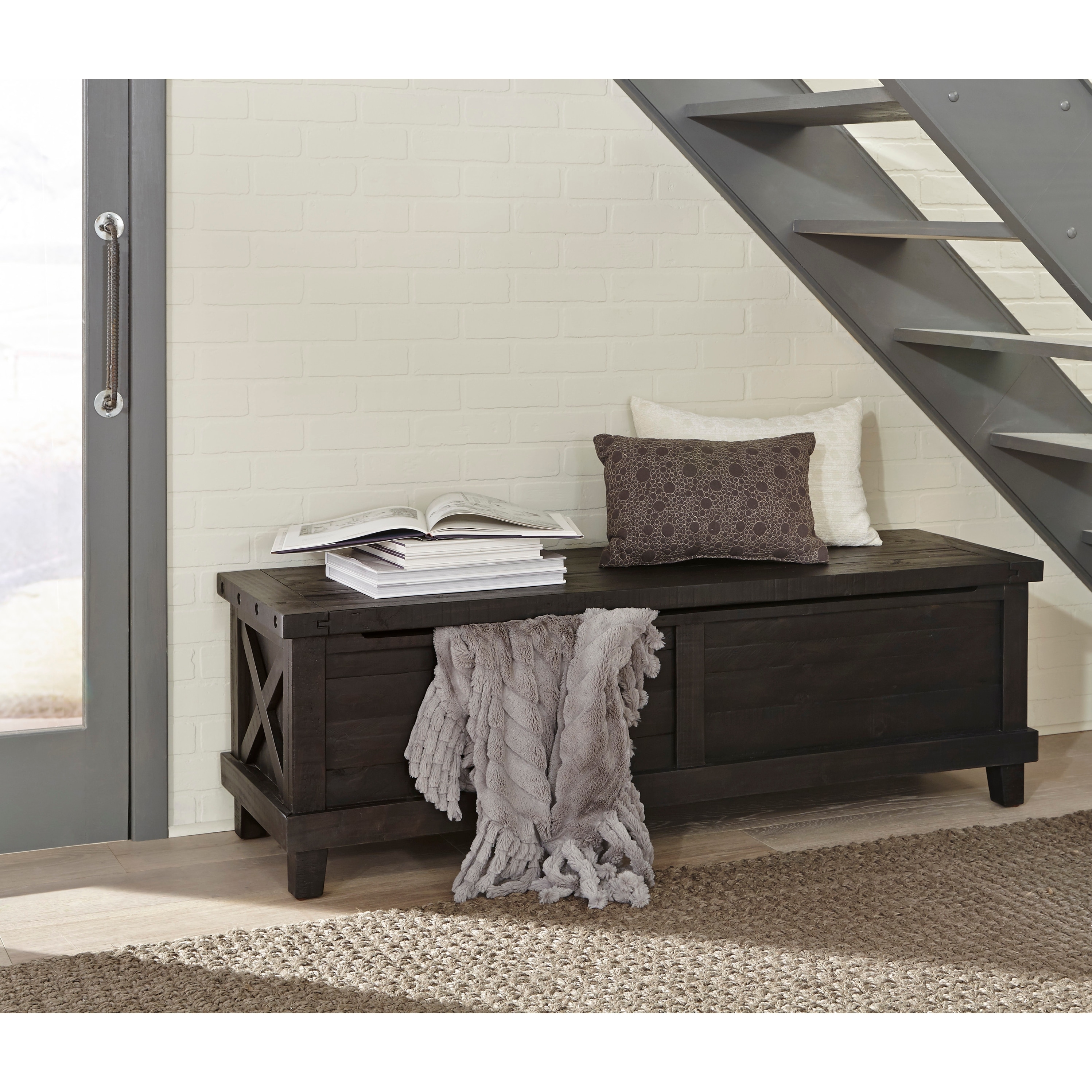 Yosemite Solid Wood Blanket Box in Cafe - 19" x 58" x 18"