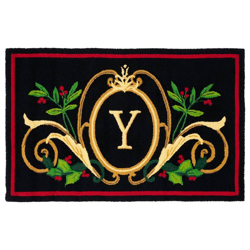 SAFAVIEH Handmade Monogram Mojgan Casual Rug - 2' 6" x 4' - Black/Multi - Rectangle
