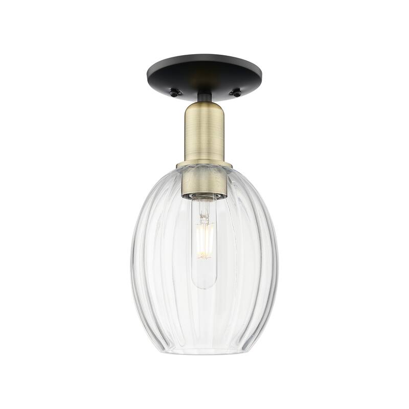 Innovations Lighting Downtown Urban - Preston - 1 Light 6" Bulb Shade Semi-Flush Mount Light