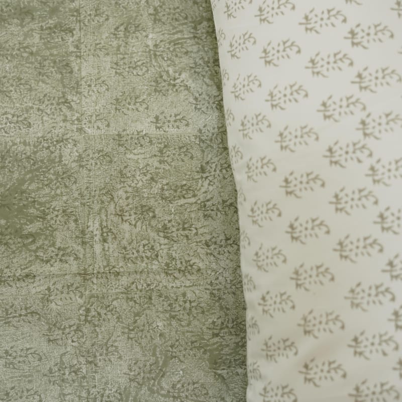 Fabdivine Cotton Hand Block Floral Flat Sheet Bed Room Home Décor Accent Gift