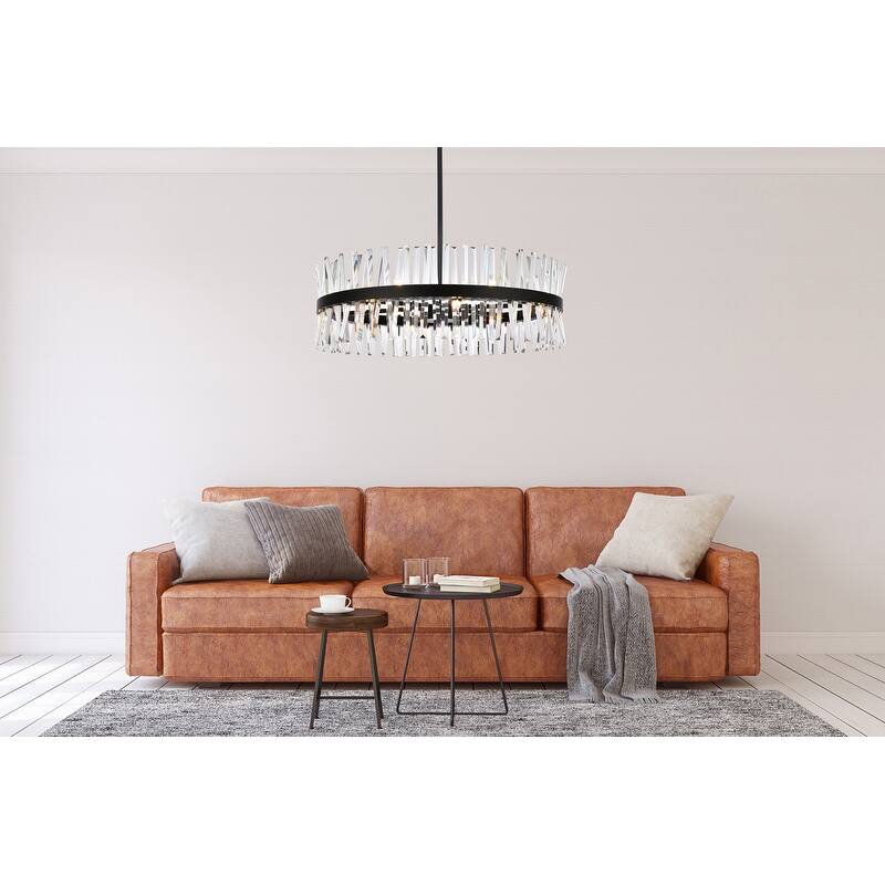 Indigo Home 36 inch crystal round chandelier light