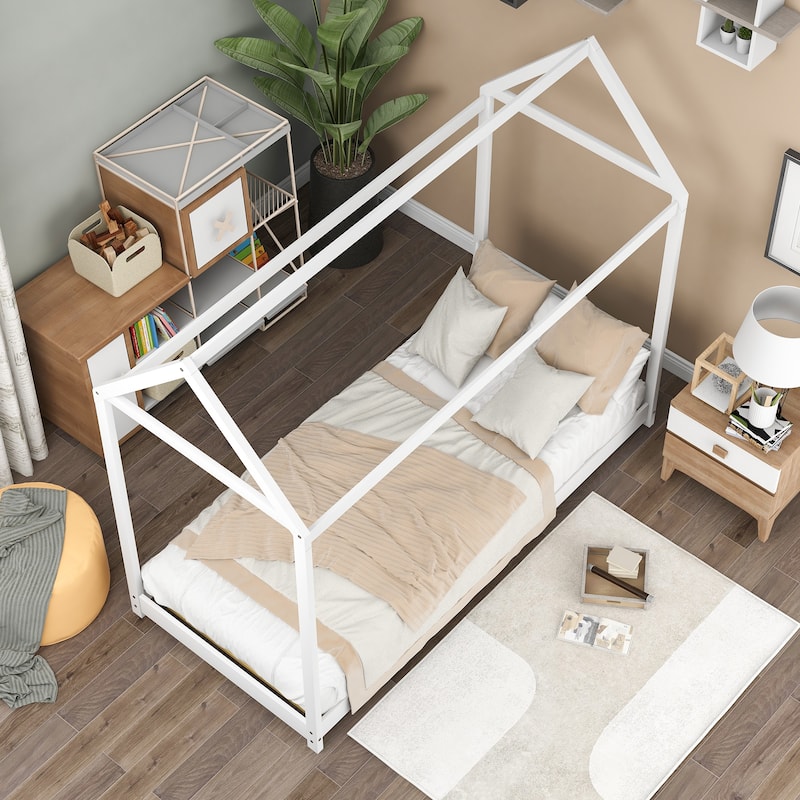 Twin Solid Wood House Bed