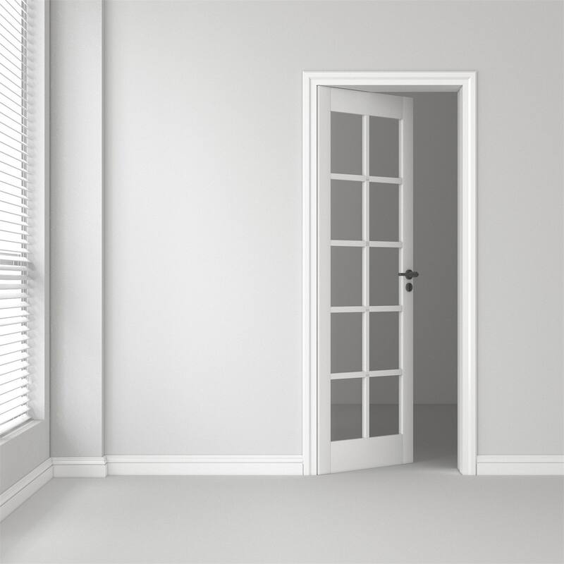 30 X 80 X 5 inch Clear Glass Slab Door, 10-Lite Interior Doors