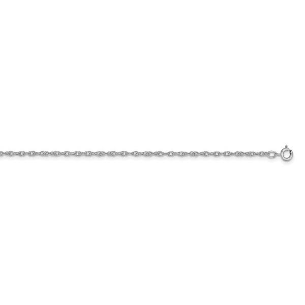 14k White Gold .75 mm Solid Rope 20 Chain Necklace for Men Women 14k White Gold .75 mm Solid Rope 20 Chain Necklace for Men Women