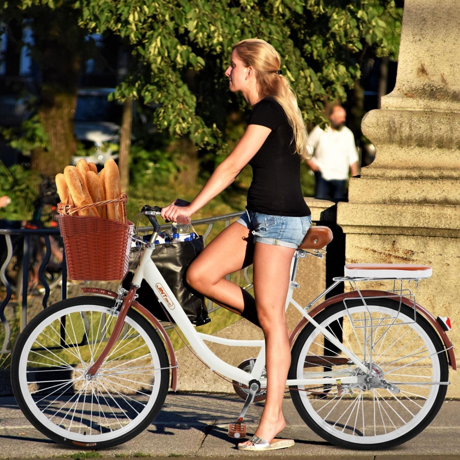 26 Inch 1 Speed Classic Retro Style Bike with Basket and