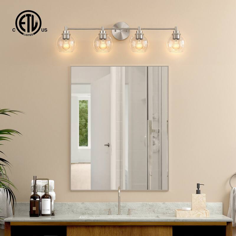 Dimmable Bathroom Vanity Light Globe Glass Shades