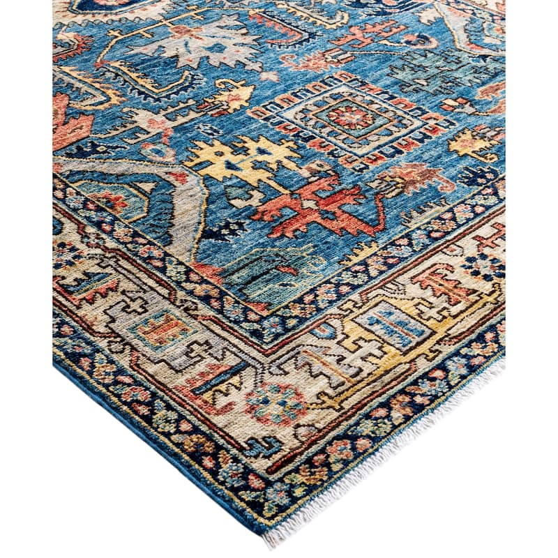 Serapi One-of-a-Kind Hand-Knotted Area Rug - Blue - 3' 11" x 5' 11"
