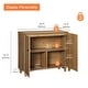 preview thumbnail 32 of 50, Buffet Cabinet with 3 Compartments for Dining Room, 32.4"H Sideboard
