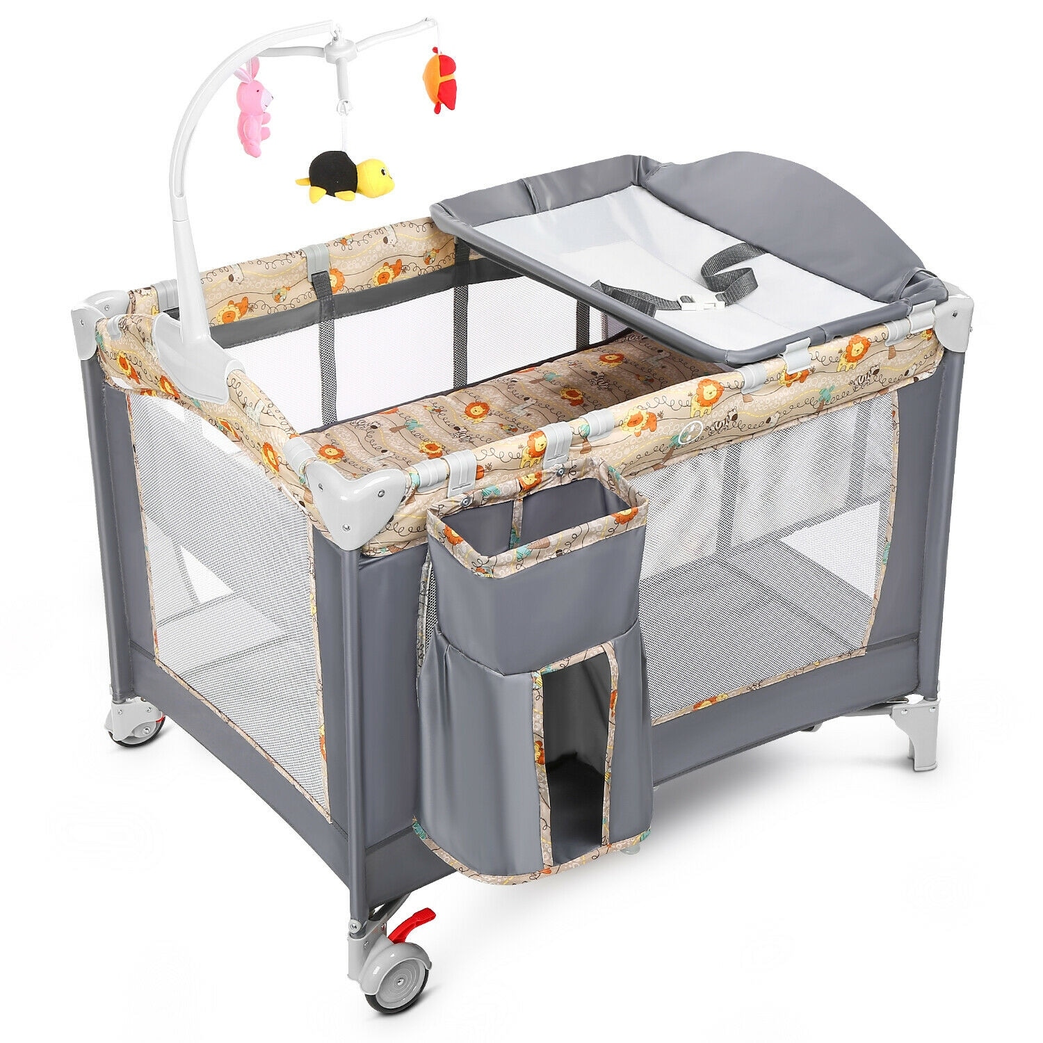 ●専用●The Wannadies&Cribs&Coral 3枚セット 3 in 1 Baby Playpen Foldable Bassinet Bed Music Box Whirling