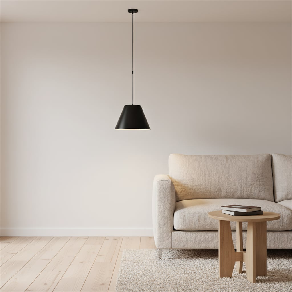 16" Diameter Integrated LED Black Pendant