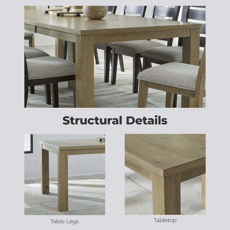 Signature Design by Ashley Galliden Light Brown Dining Extension Table - 44.5" W x 108" D x 30.13" H