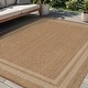 preview thumbnail 74 of 98, World Rug Gallery Border Indoor/Outdoor Flat Woven Area Rug