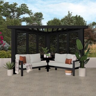 Backyard Discovery Glendale Modern Pergola with Conversation Seating (Pumice)