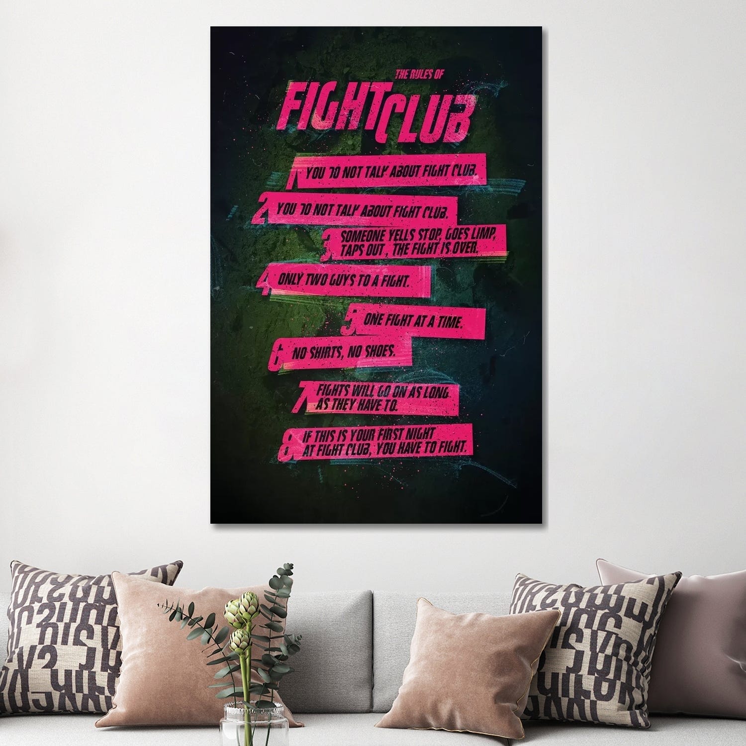 Fight Club Rules print by Nikita Abakumov