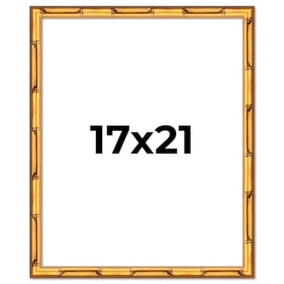 17x21 Frame Gold Bamboo Picture Frame - Complete Modern Photo Frame